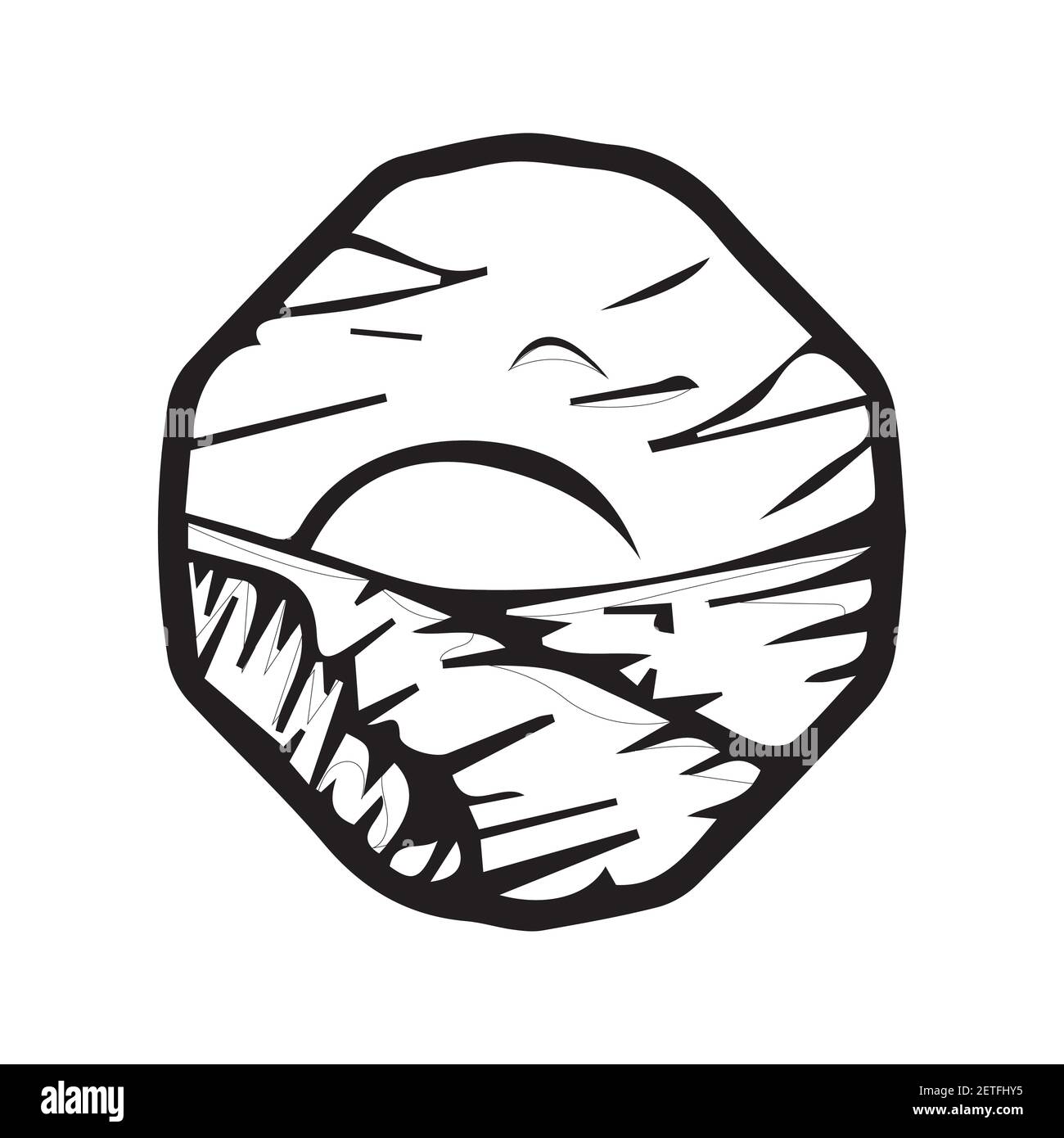 Grasland Sonnenuntergang Aufkleber Vektor. Sonnenuntergang Ansicht mit Haus und Berg Illustration, Sonnenuntergang Aufkleber Vektor. Stock Vektor