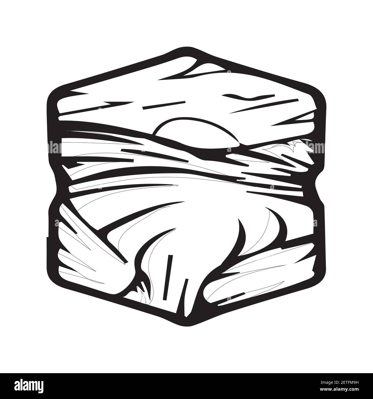 Lake Sunset Sticker Vektor. Sonnenuntergang Ansicht mit Haus und Berg Illustration, Sonnenuntergang Aufkleber Vektor. Stock Vektor