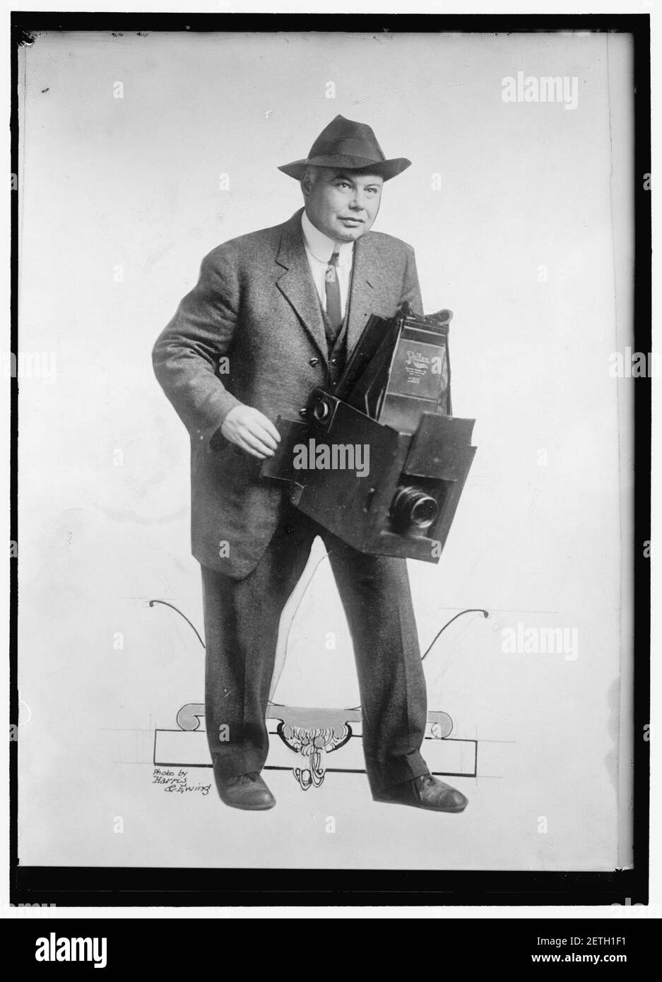 Fotograf mit großformatigen Kamera Stockfoto