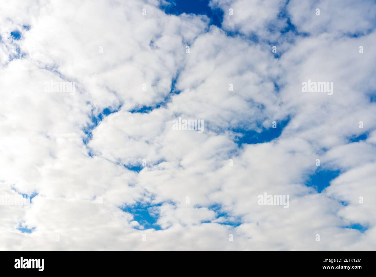 Wolke und blauer Skay Hintergrund.dramatische schöne weiße Wolken auf einem blauen Himmel. Stockfoto