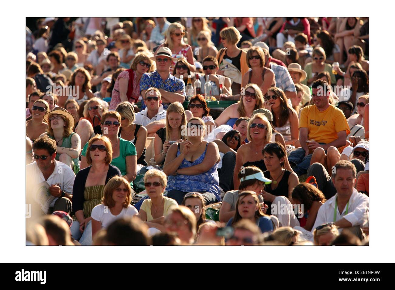Murray Mound während Andy Murray auf dem Center-Gerichtfoto spielt David Sandison The Independent Stockfoto