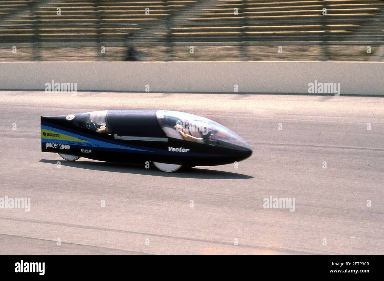 World Human Powered Speed Championship Riverside Race Track California USA 1980 Stockfoto