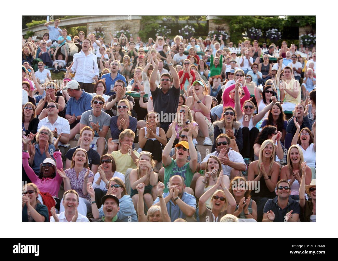 Murray Mound während Andy Murray auf dem Center-Gerichtfoto spielt David Sandison The Independent Stockfoto
