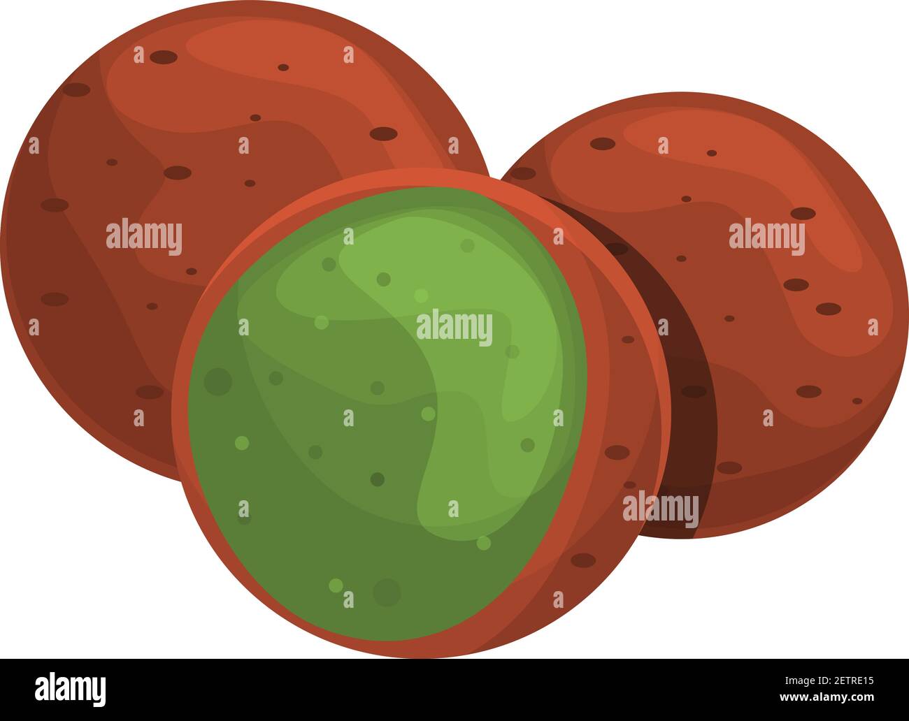 Leckere Falafel-Ikone. Cartoon von leckeren Falafel Vektor-Symbol für Web-Design isoliert auf weißem Hintergrund Stock Vektor