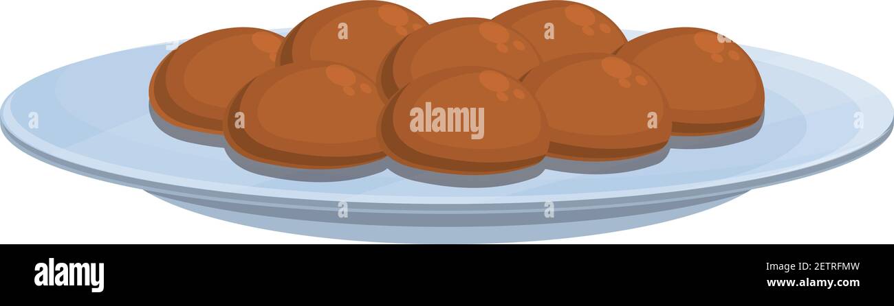 Frittierte Falafel-Ikone. Cartoon von frittierten Falafel Vektor-Symbol für Web-Design isoliert auf weißem Hintergrund Stock Vektor