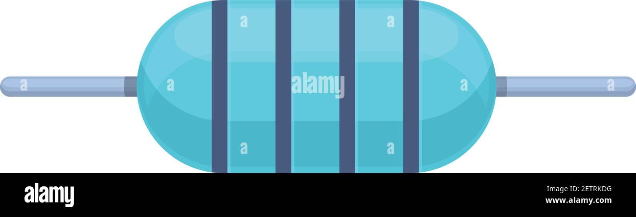 LED-Widerstandssymbol. Cartoon von LED Widerstand Vektor-Symbol für Web-Design isoliert auf weißem Hintergrund Stock Vektor