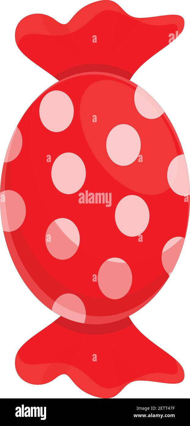 Weihnachtsbonbon-Ikone. Cartoon von weihnachten Süßigkeiten Vektor-Symbol für Web-Design isoliert auf weißem Hintergrund Stock Vektor