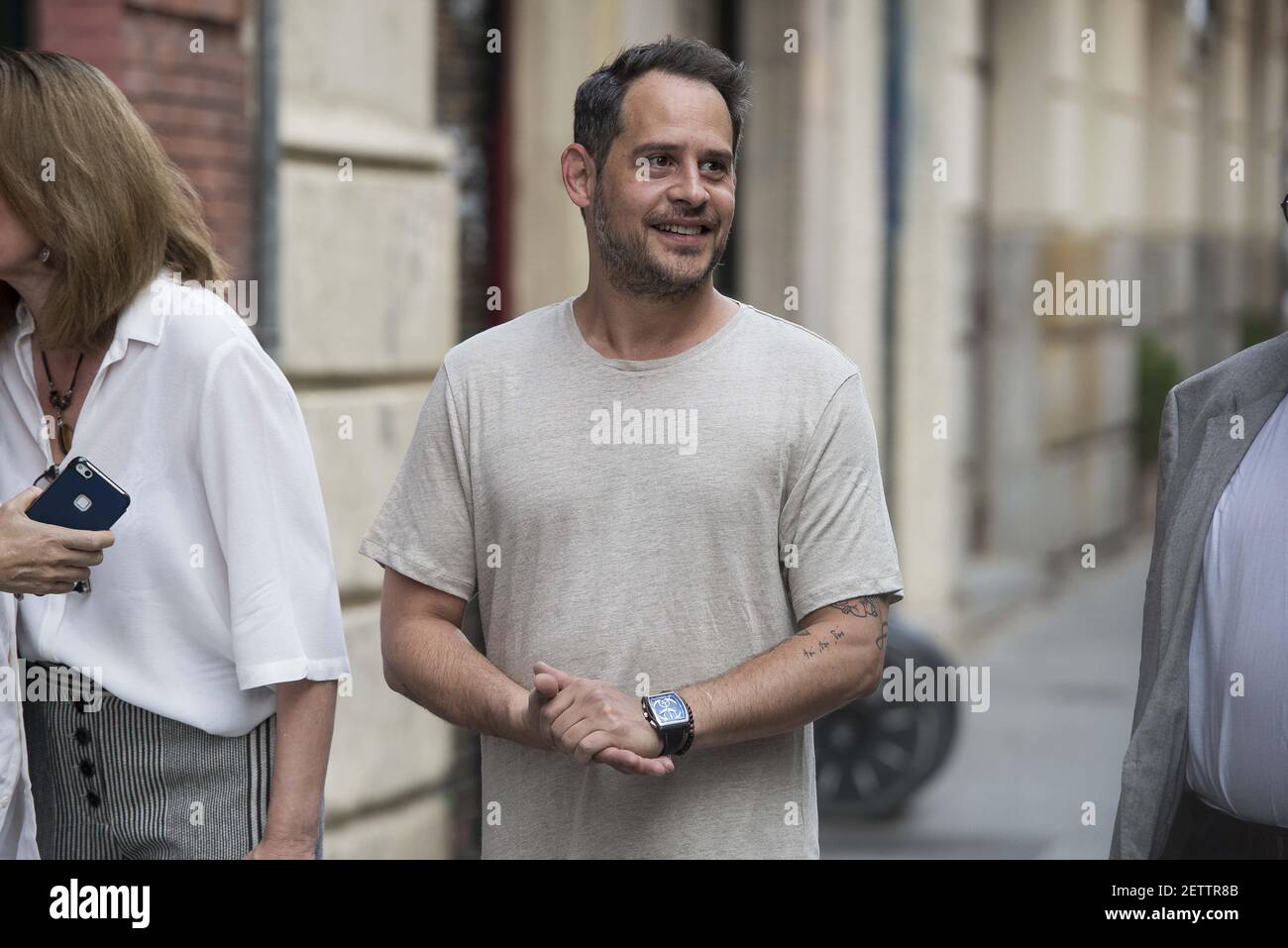 der deutsche schauspieler moritz bleibtreu nimmt an der prasentation von la cara oculta de la luna the dark side of the moon in madrid am 25 mai 2017 teil spanien foto von