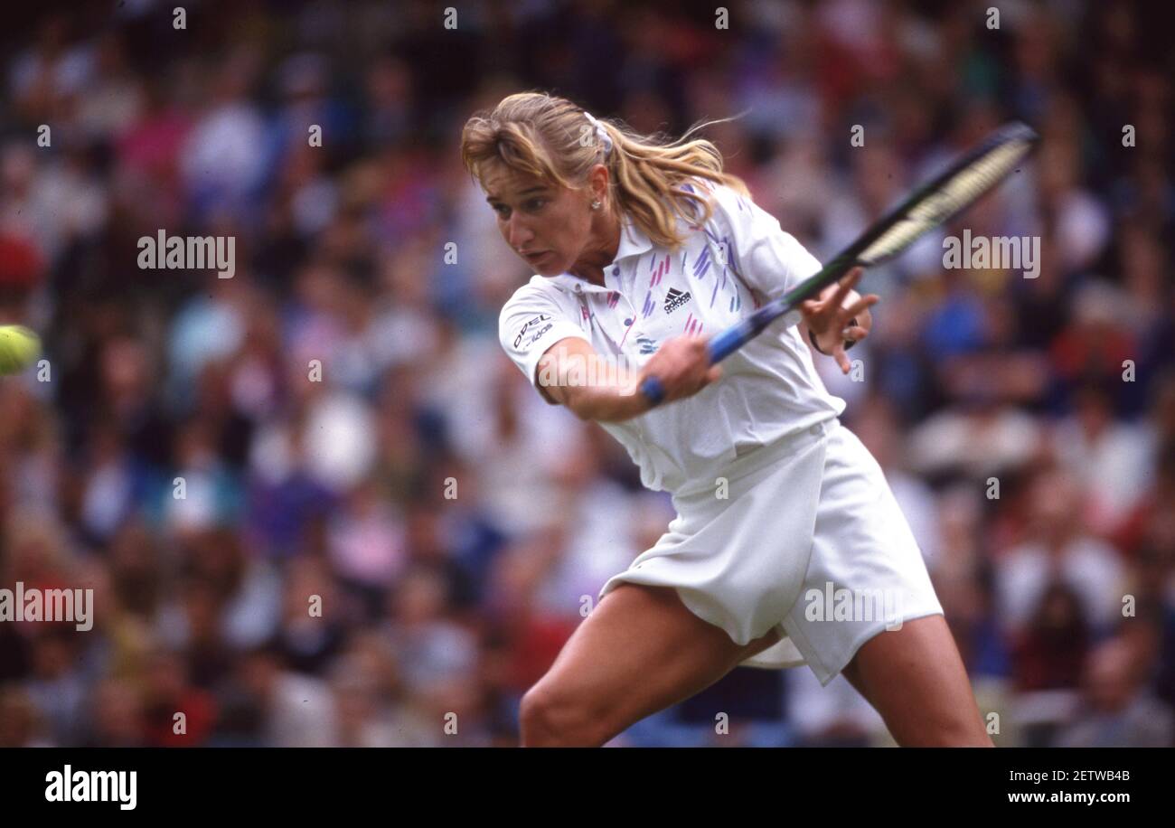 Steffi Graf Wimbeldon 1992 Foto von Tony Henshaw Stockfoto