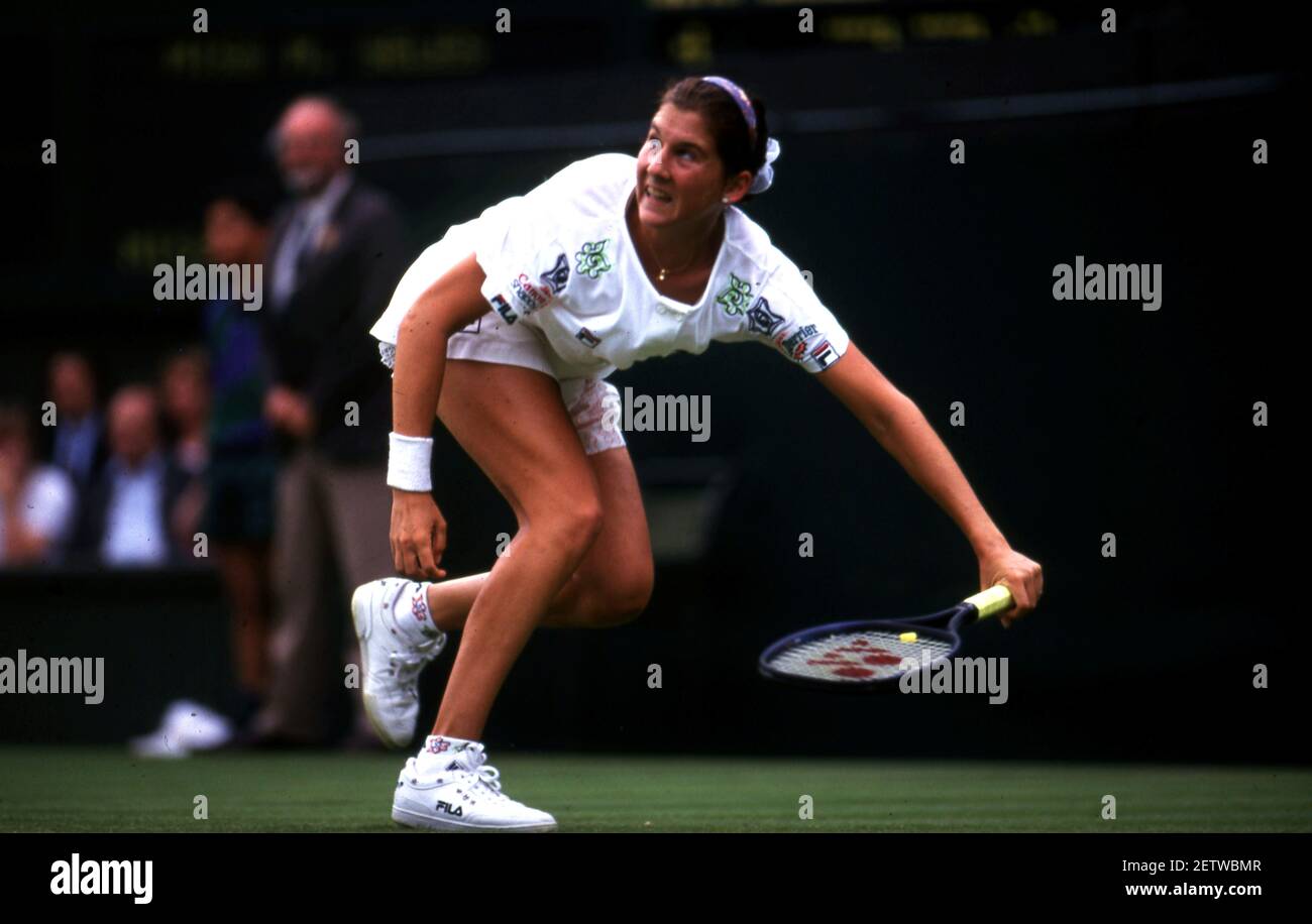 Monica Seles Wimbledon 1992 Stockfoto