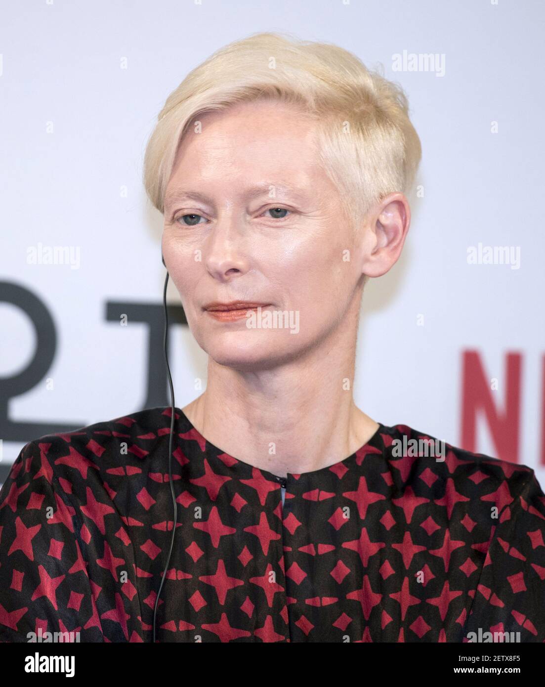 14. Juni 2017 - Seoul, Südkorea : Schauspielerin Tilda Swinton, nimmt an der Pressekonferenz für den Film 'Okja' Promotion Tour im Four Season Hotel in Seoul, Südkorea am 14. Juni 2017 Teil. Der Film wird am 29. Juni in Südkorea erscheinen. Foto-Kredit: Lee Young-ho *** Bitte benutzen Sie Gutschrift aus dem Credit Field *** Stockfoto