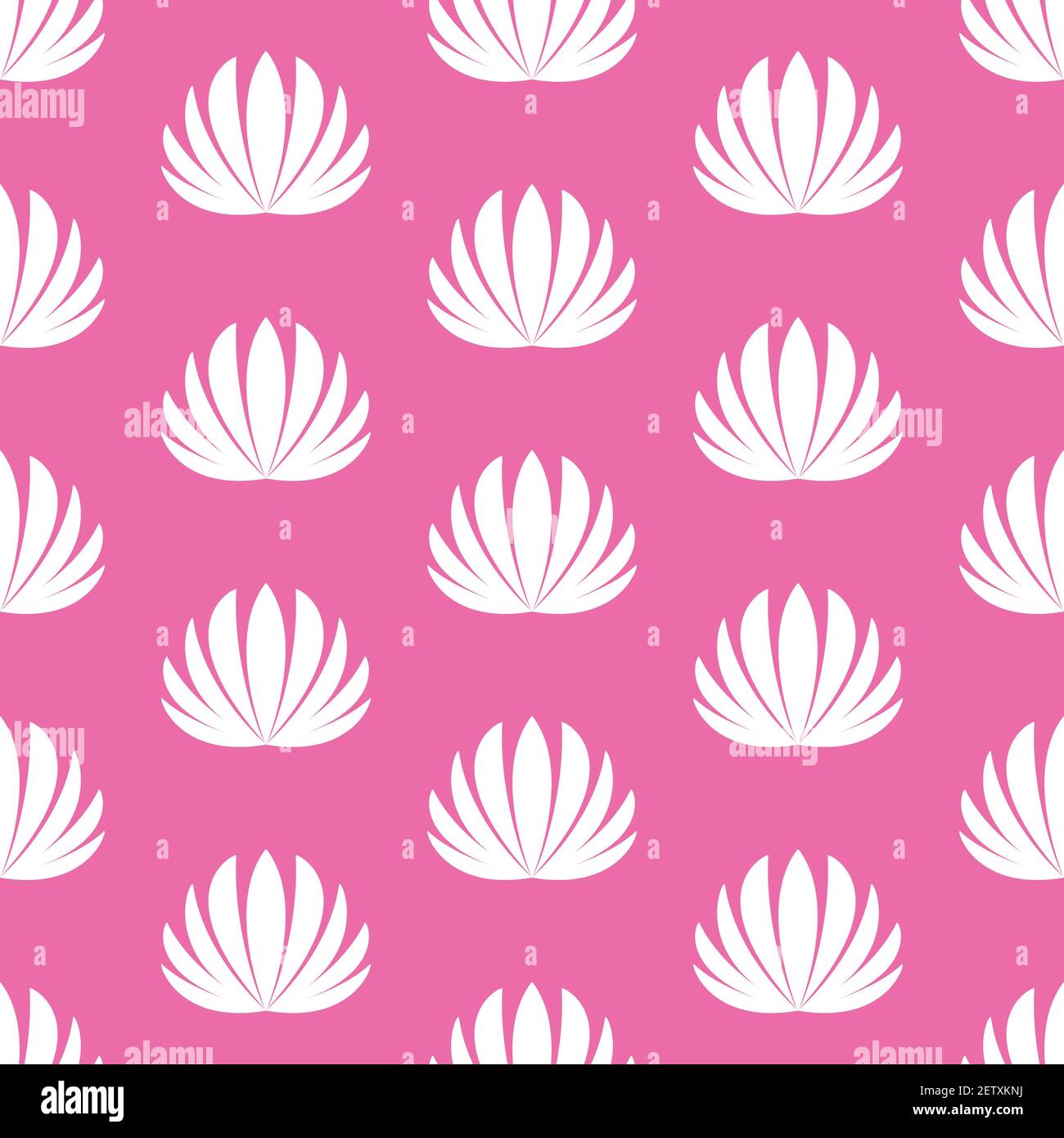 Lotus Vector Nahtloses Muster-Design für Tapete, Textil, Oberfläche, Mode, Hintergrund, Fliese, Schreibwaren, Wohnkultur, Möbel etc. Stock Vektor