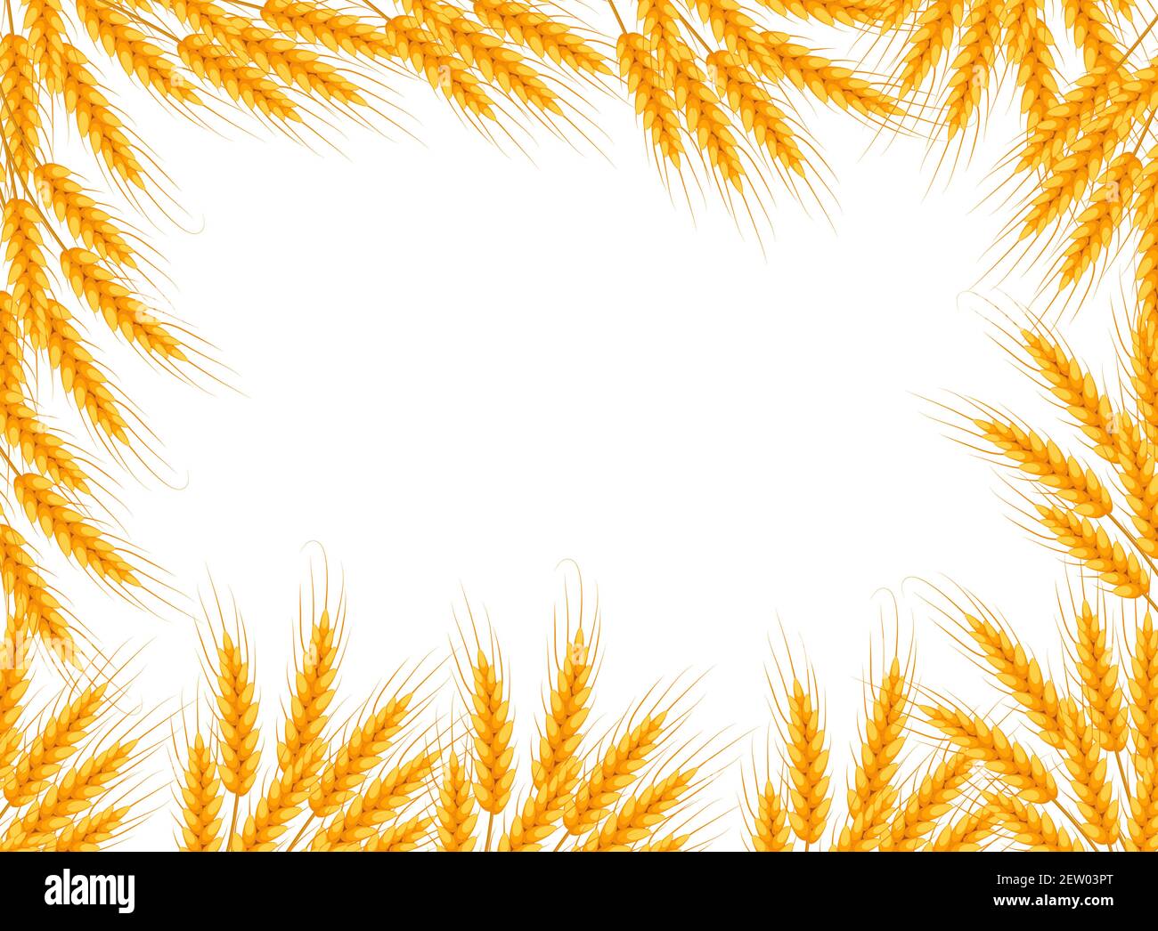 Weizenrahmen mit Platz für Text. Vorlage für Ihr Design. Vektorgrafik Stock Vektor