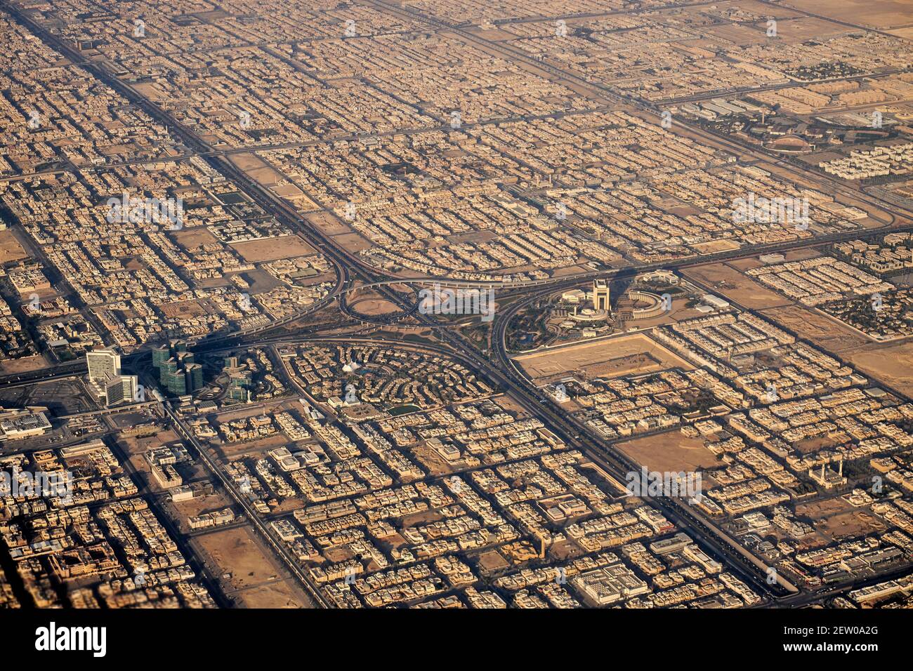 Luftaufnahme von Riad Hauptstadt von Saudi-Arabien Stockfoto