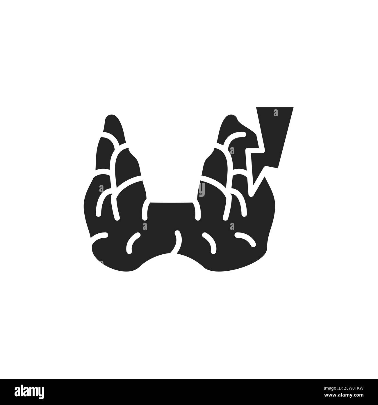 Hyperthyreose Arzt Farbe Linie Symbol. Isoliertes Vektorelement. Stock Vektor