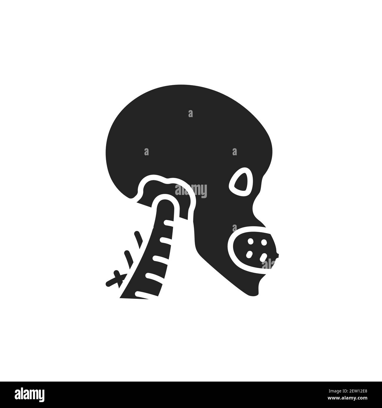 Symbol für Akromegalie-Farblinie. Isoliertes Vektorelement. Stock Vektor