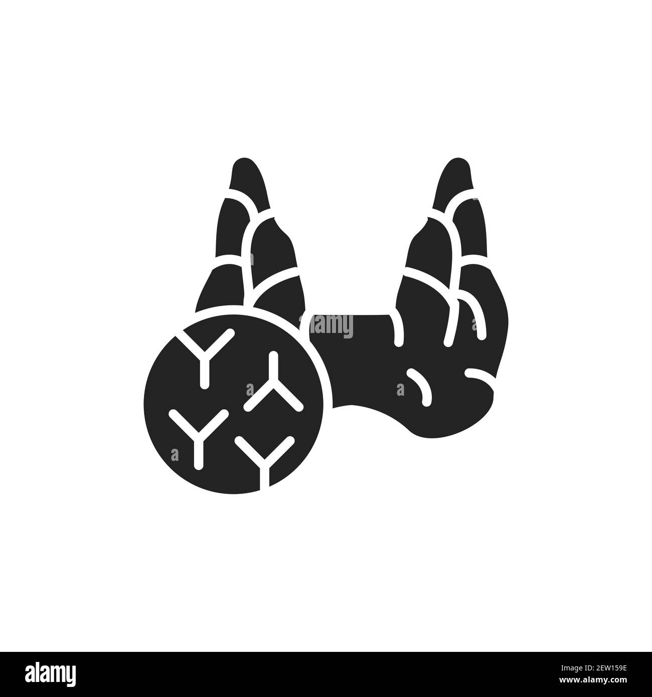 Autoimmun Thyreoiditis Arzt Farbe Linie Symbol. Isoliertes Vektorelement. Stock Vektor