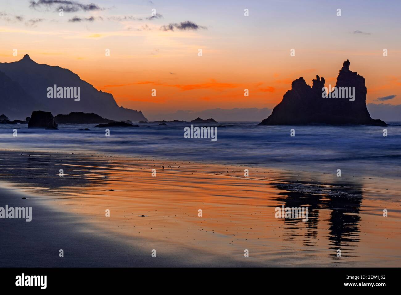 Spanien, Kanarische Inseln, Teneriffa, Benijo Beach Stockfoto