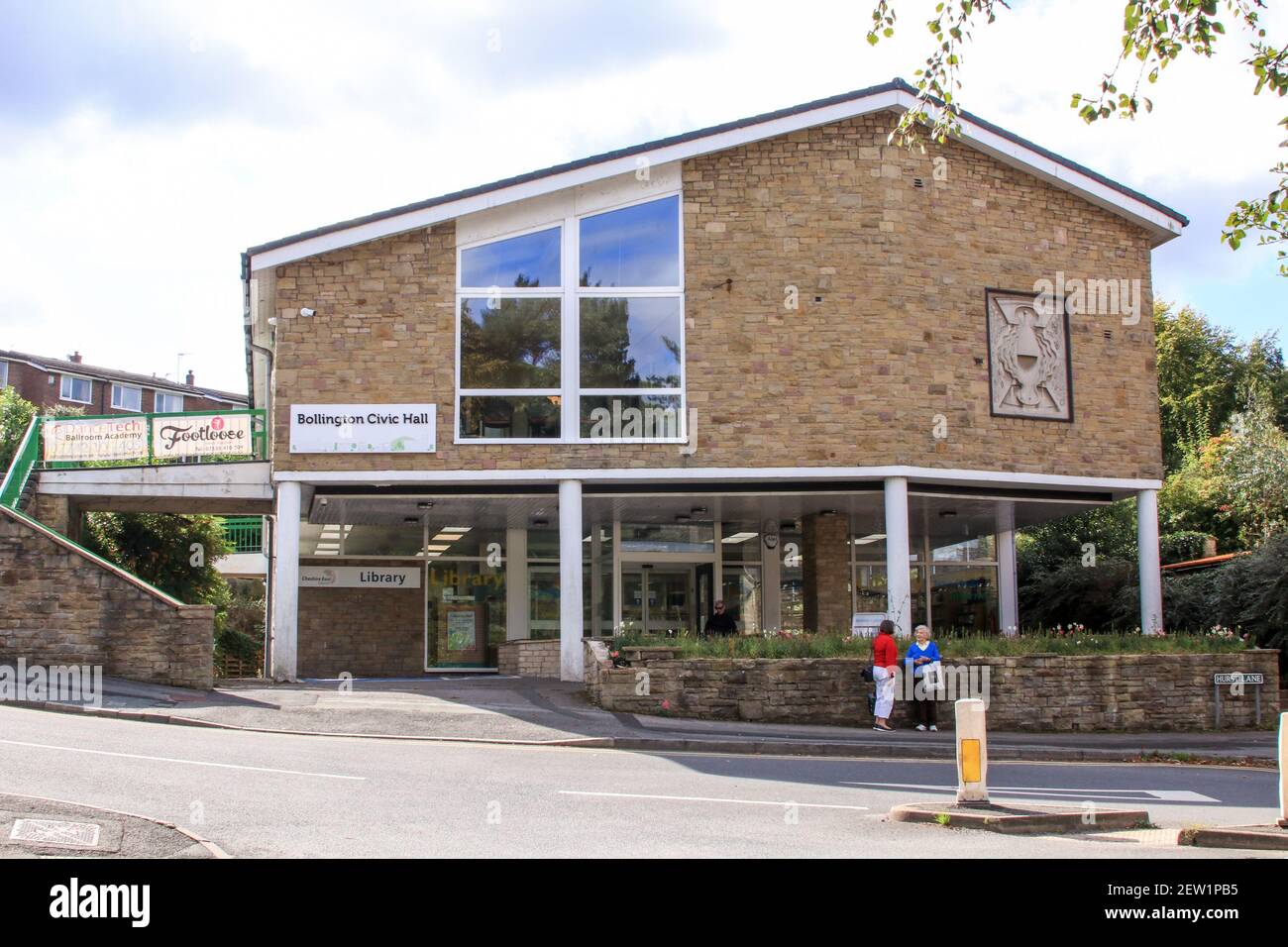 Bollington Public Library, Cheshire Stockfoto