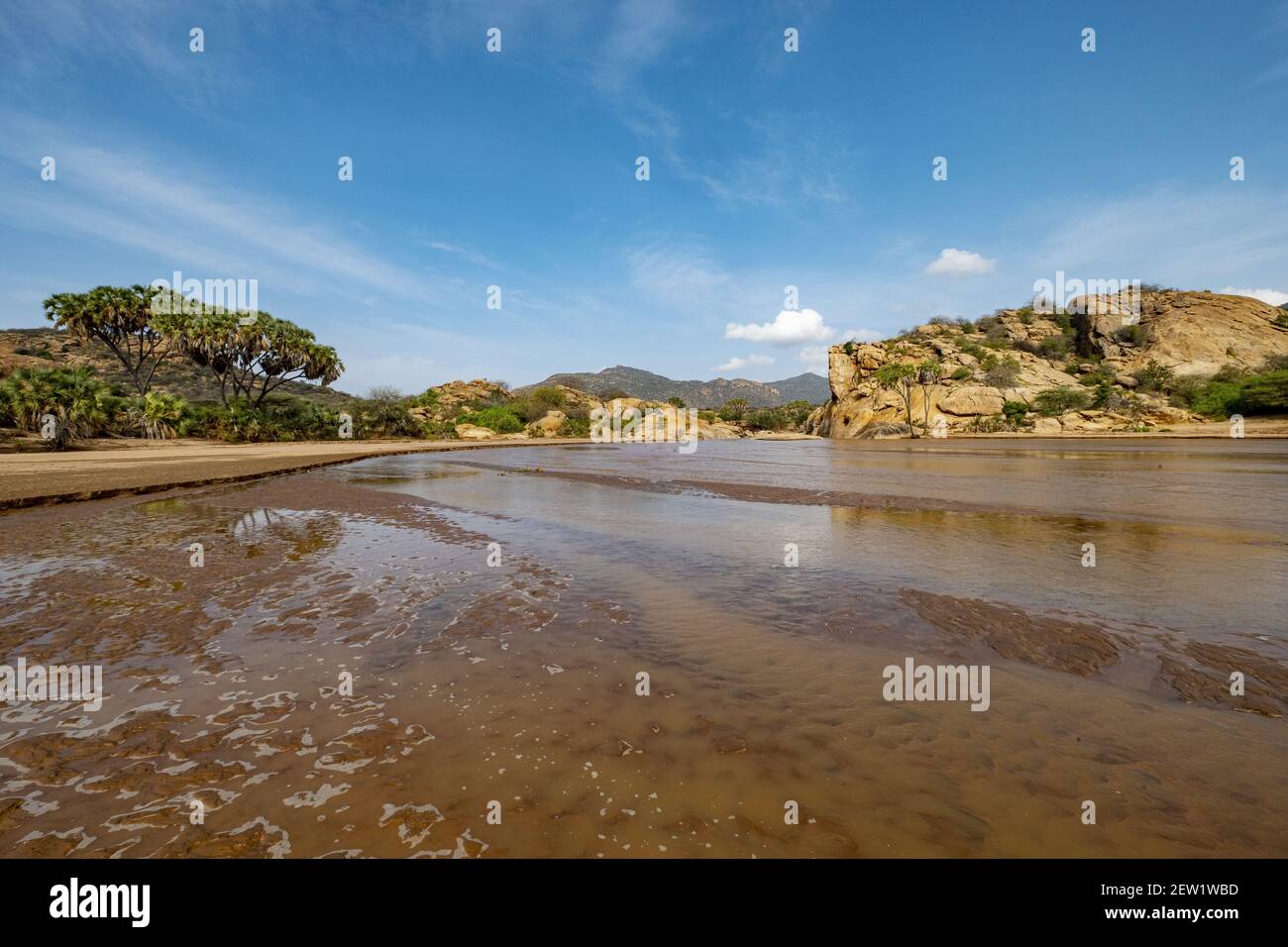 Kenia, Shaba Reserve, Ewaso Ngiro River Stockfoto