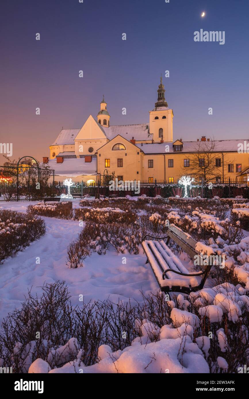 Basilika in Rzeszow. Rzeszow, Subcarpathia, Polen. Stockfoto