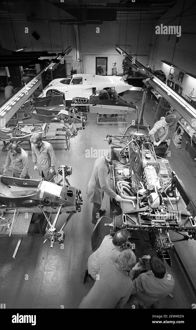 März Engineering Rennwagen Konstrukteur in Bicester UK 1984 Stockfoto