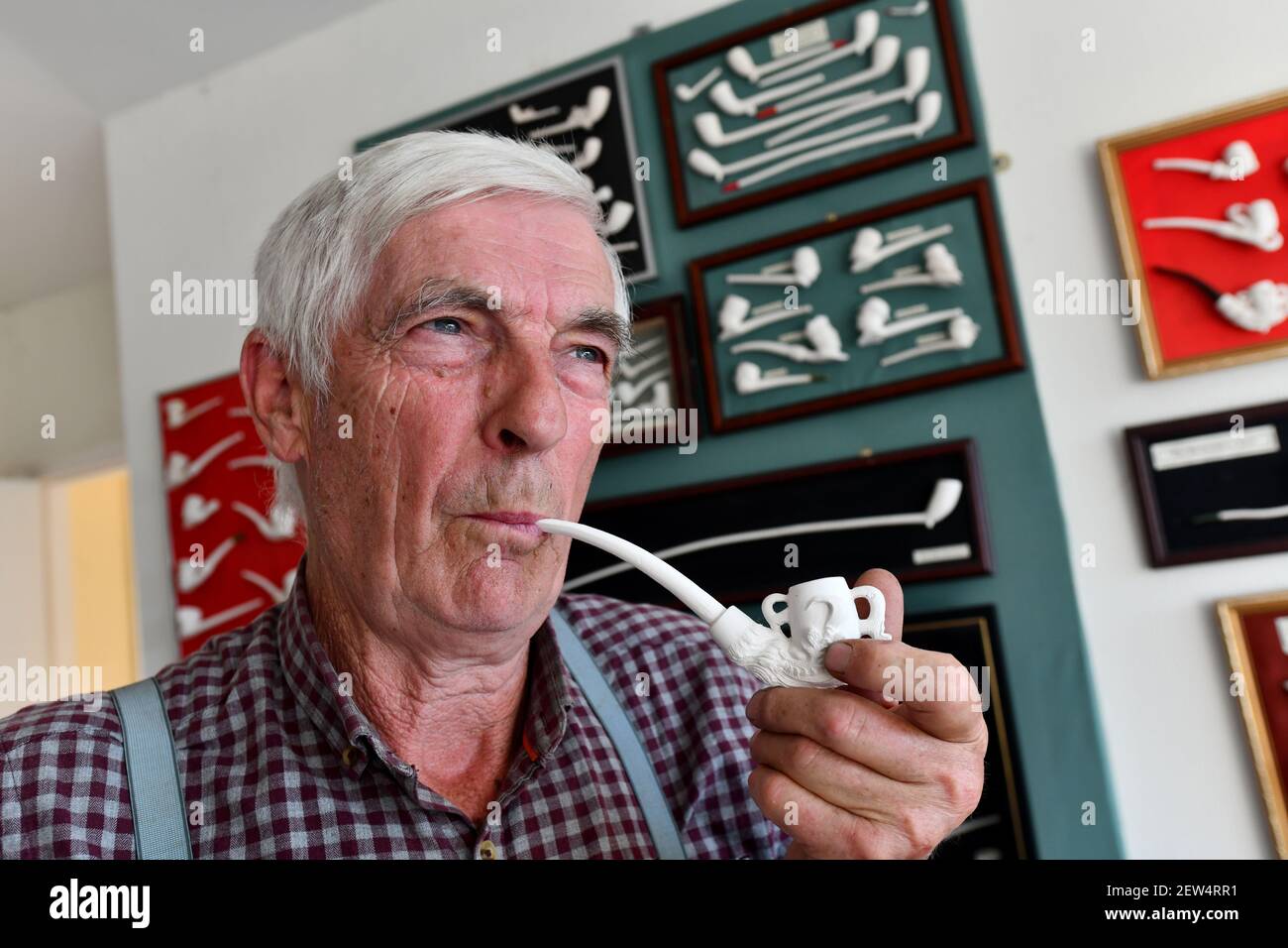 Tonrohr Hersteller Rex Key Stockfoto