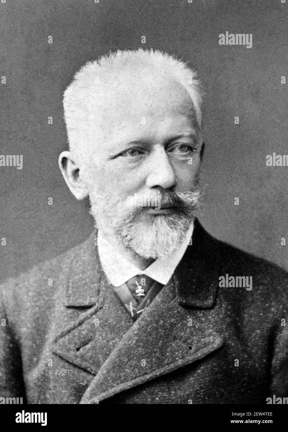 Tschaikowsky. Porträt des russischen Komponisten Pjotr Iljitsch Tschaikowsky (Pjotr Iljitsch Tschaikowsky; 1840-1893), 1892 Stockfoto