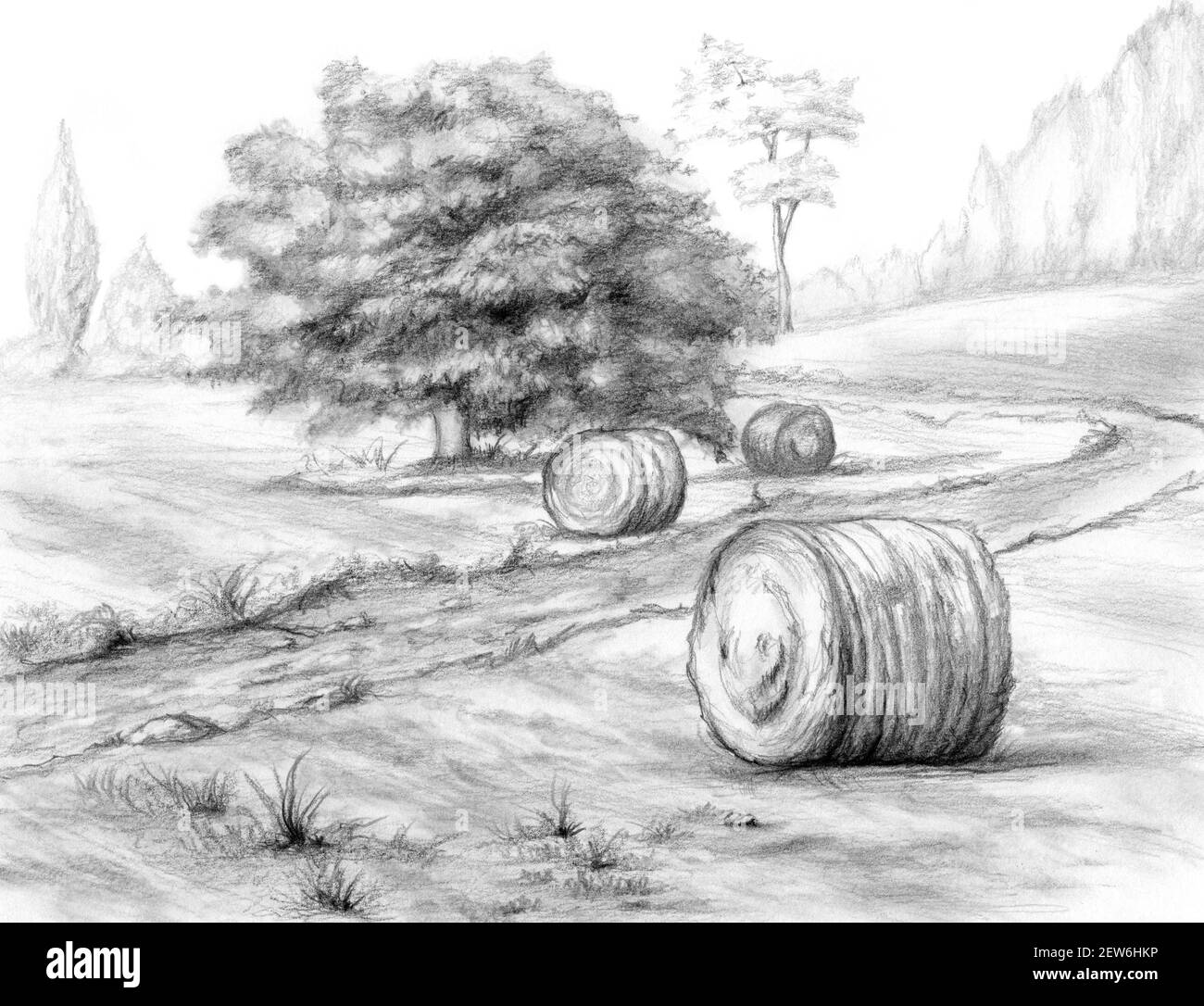 Bleistiftzeichnung Landwirtschaft Stockfotos Und Bilder Kaufen Alamy