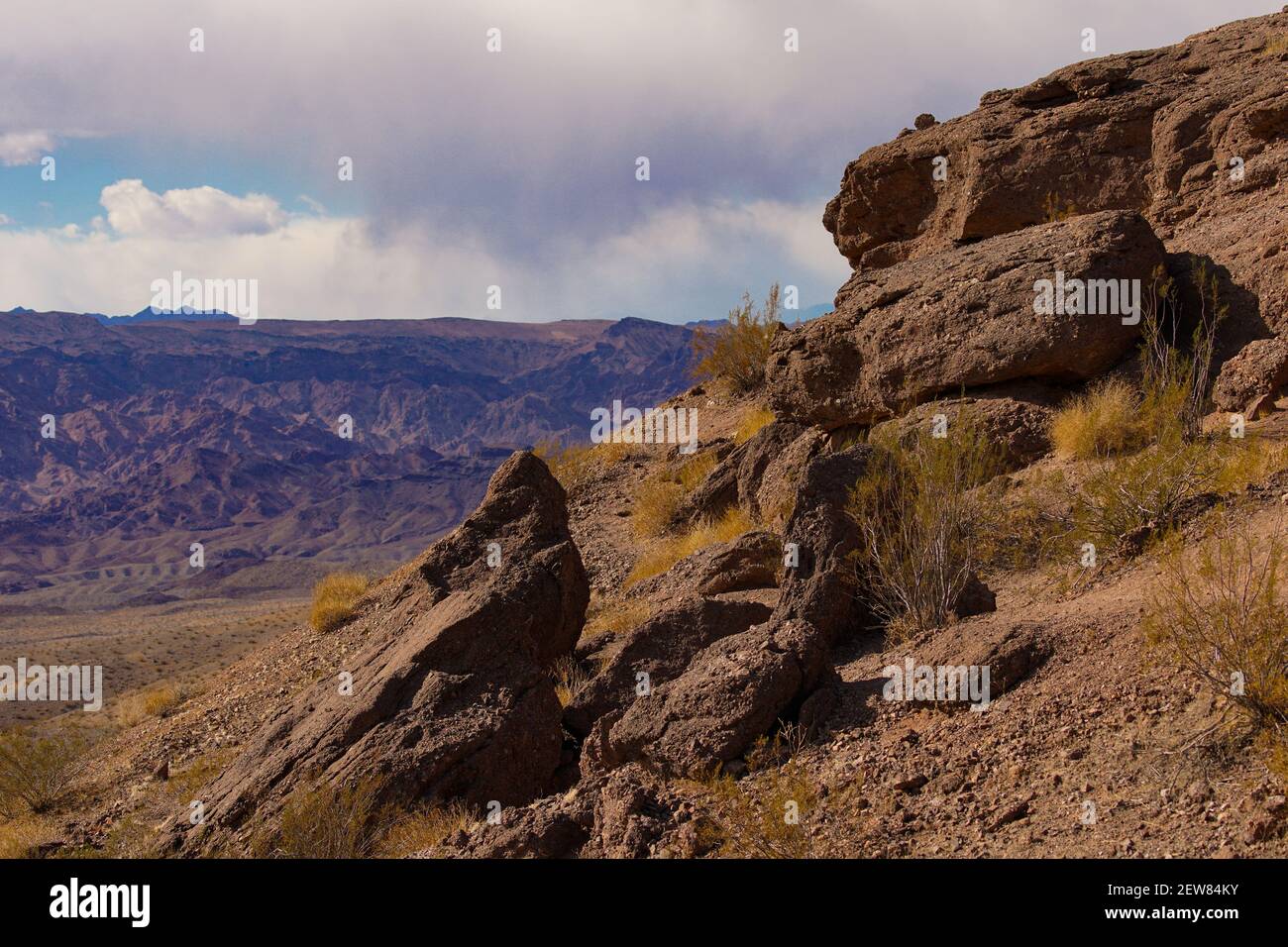 Die trockene Region rund um den Colorado River im äußersten Nordwesten von Arizona bietet eine sterile Schönheit, die nirgendwo anders zu finden ist. Stockfoto