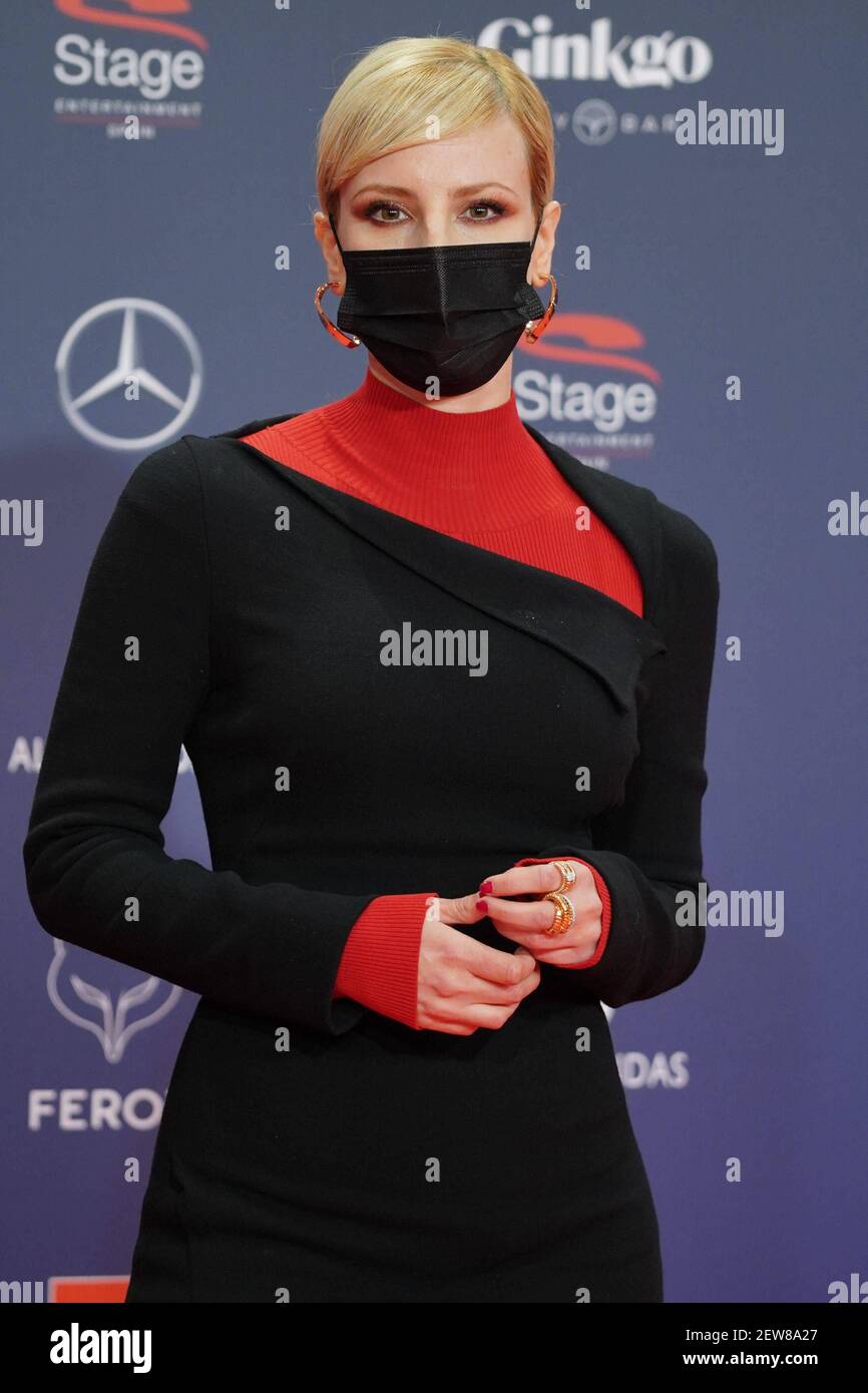 Madrid, Spanien. März 2021, 02nd. Schauspielerin Natalia de Molina bei der Fotocall für 8th Ausgabe der Feroz Awards in Madrid am Dienstag, 02. März 2021. Quelle: CORDON PRESS/Alamy Live News Stockfoto