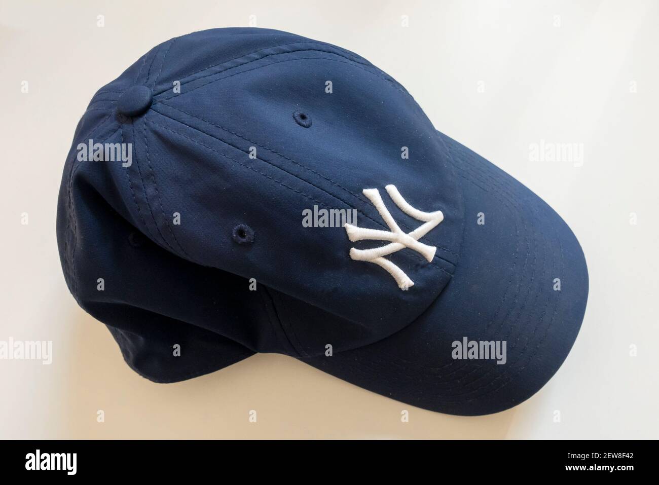 Ein Fan New York Yankee Baseball Kappe Stockfoto