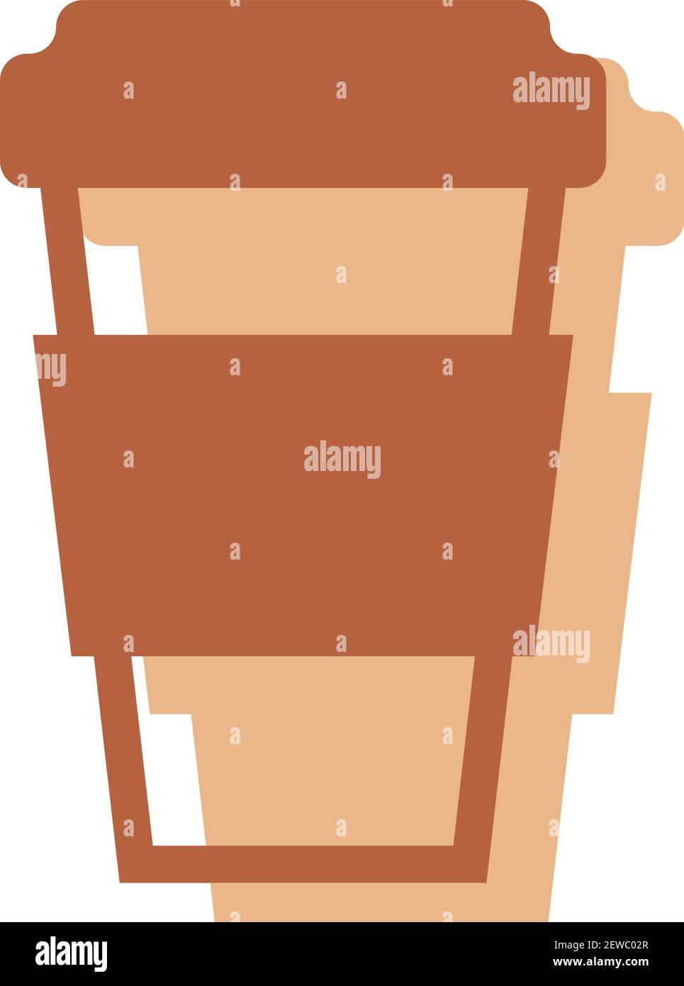 Coffee to go, Illustration, Vektor auf weißem Hintergrund. Stock Vektor