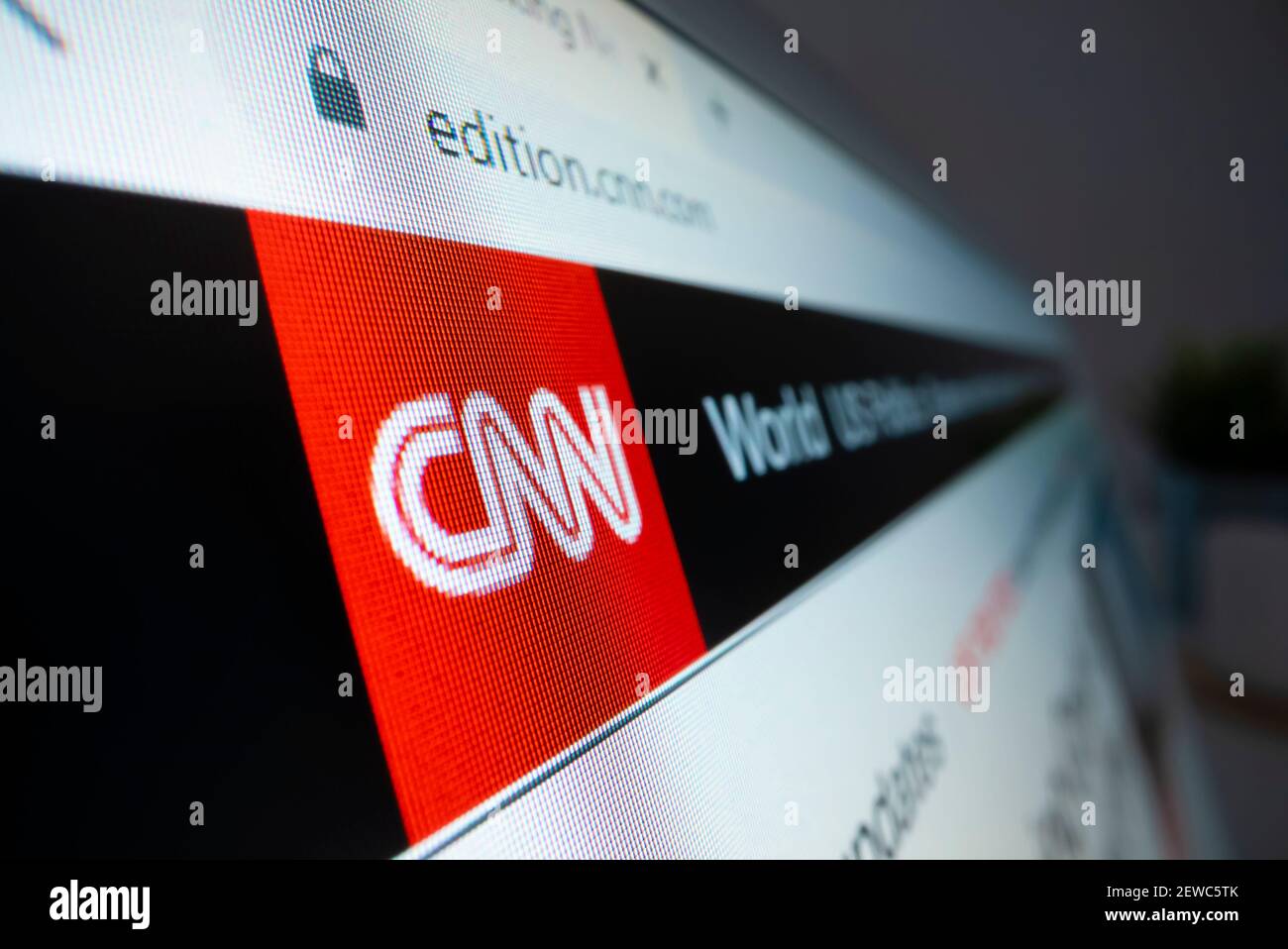 Nahaufnahme des CNN-Logos auf seiner Website Stockfoto