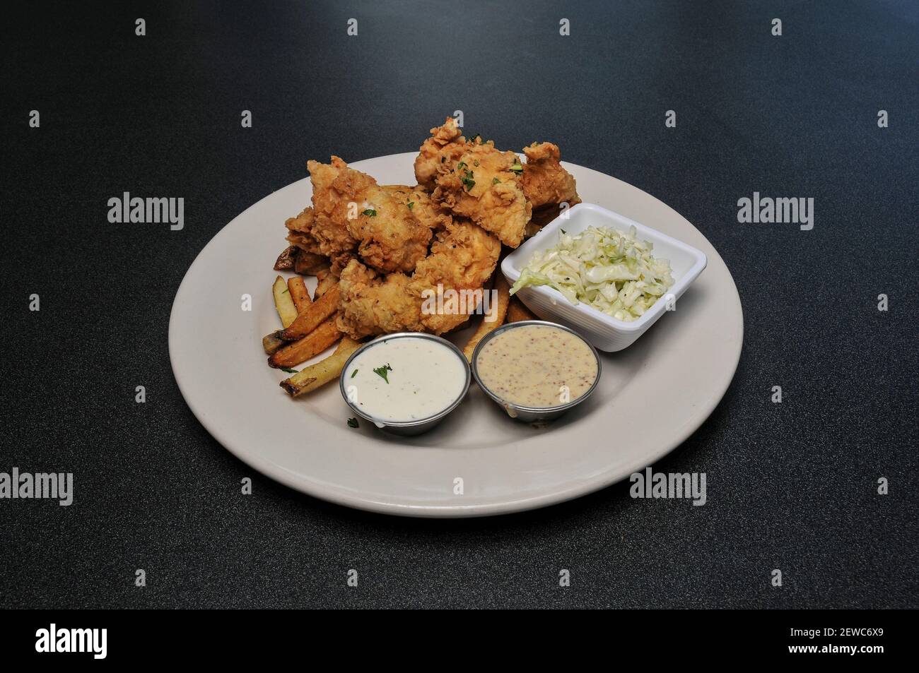 Amerikanische Küche Gericht bekannt als Huhn-Tender Stockfoto