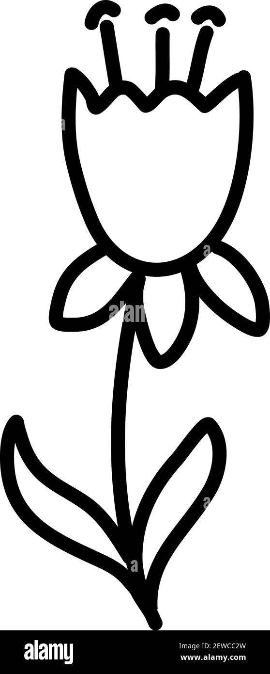 Dekorative Gartenblume, Illustration, Vektor auf weißem Hintergrund. Stock Vektor