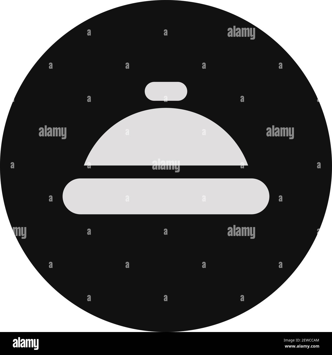 Hotelrufglocke, Illustration, Vektor auf weißem Hintergrund. Stock Vektor