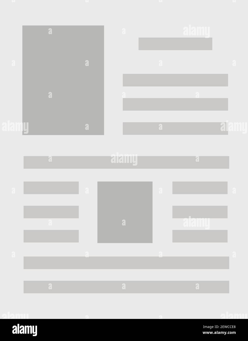 Heutige Zeitung, Illustration, Vektor auf weißem Hintergrund. Stock Vektor