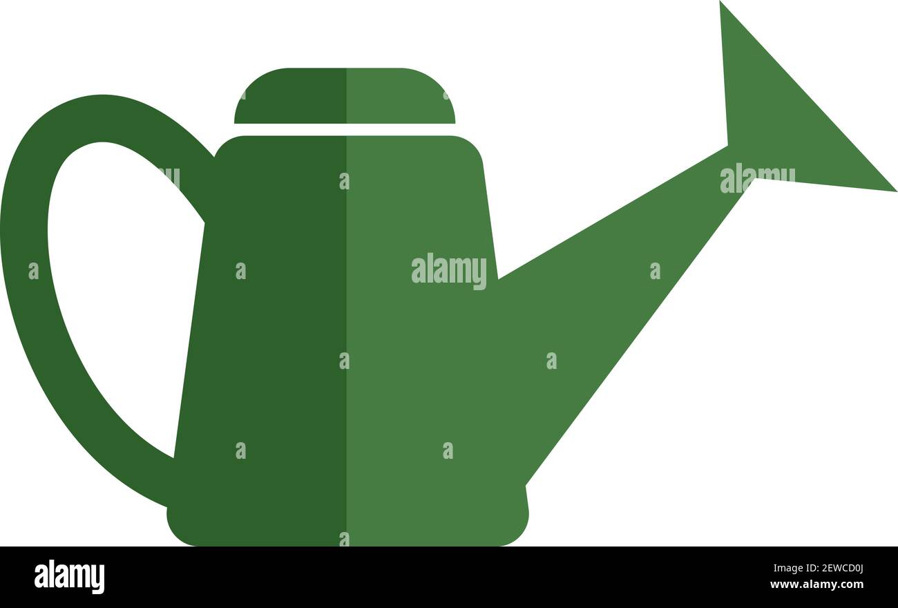 Gartenbewässerungskanne, Illustration, Vektor auf weißem Hintergrund. Stock Vektor