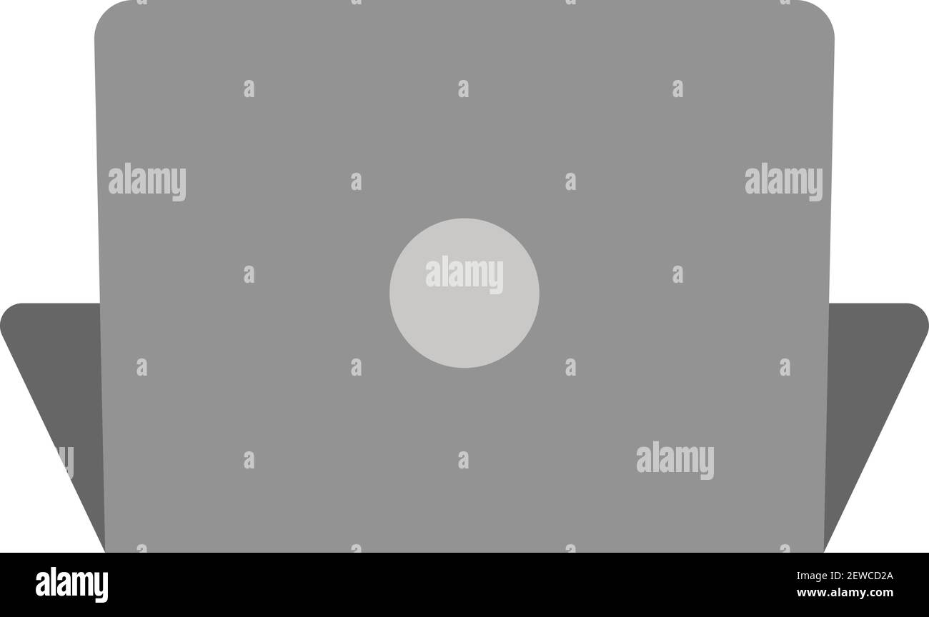 Journalismus Laptop, Illustration, Vektor auf weißem Hintergrund. Stock Vektor