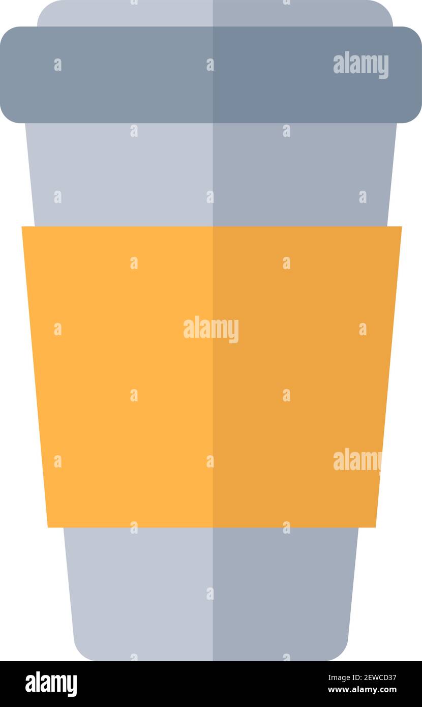 Coffee to go, Illustration, Vektor auf weißem Hintergrund. Stock Vektor