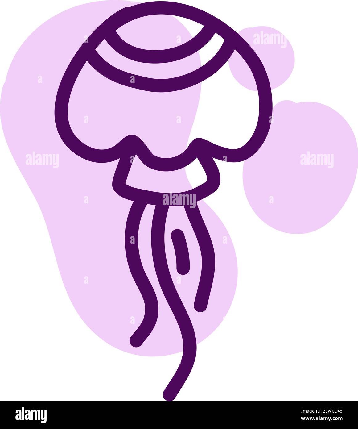 Baby medusa, Illustration, Vektor auf weißem Hintergrund. Stock Vektor