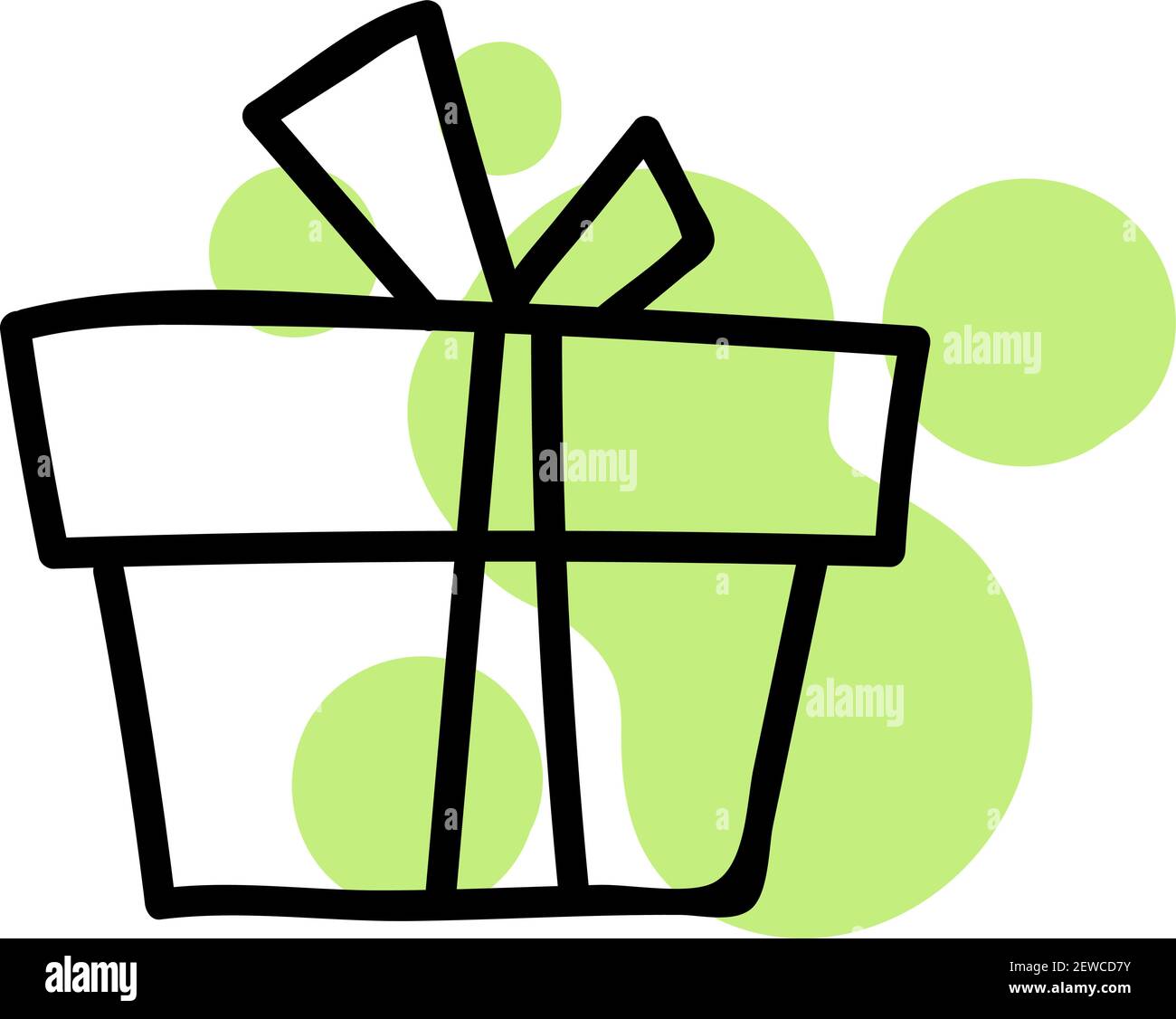 überraschungs-geschenkbox, Illustration, Vektor auf weißem Hintergrund. Stock Vektor