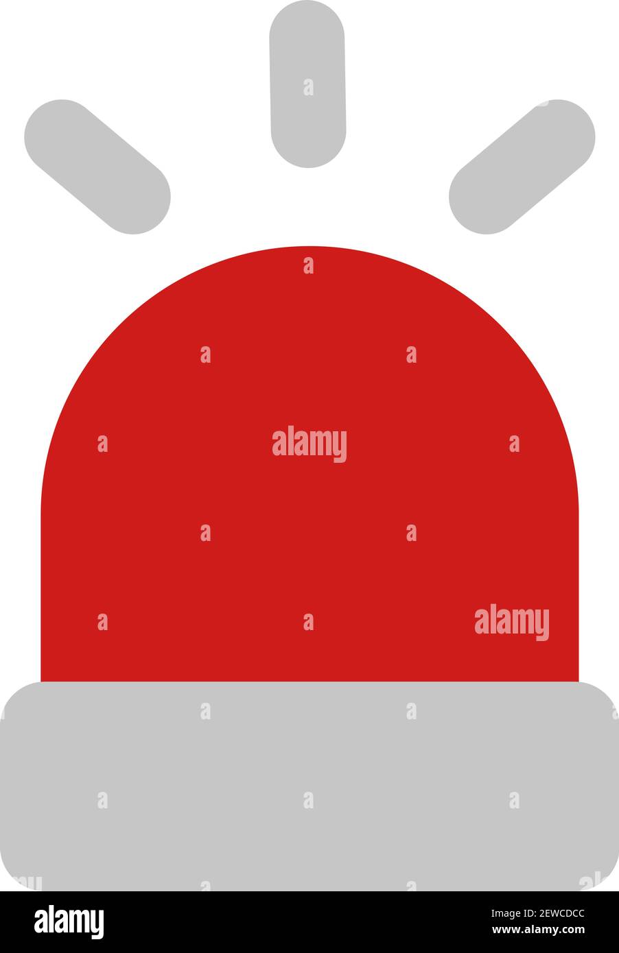 Brandbekämpfung rotes Licht, Illustration, Vektor auf weißem Hintergrund. Stock Vektor