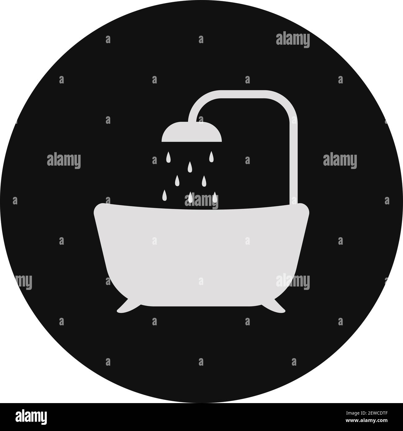 Hotelbadezimmer, Illustration, Vektor auf weißem Hintergrund. Stock Vektor