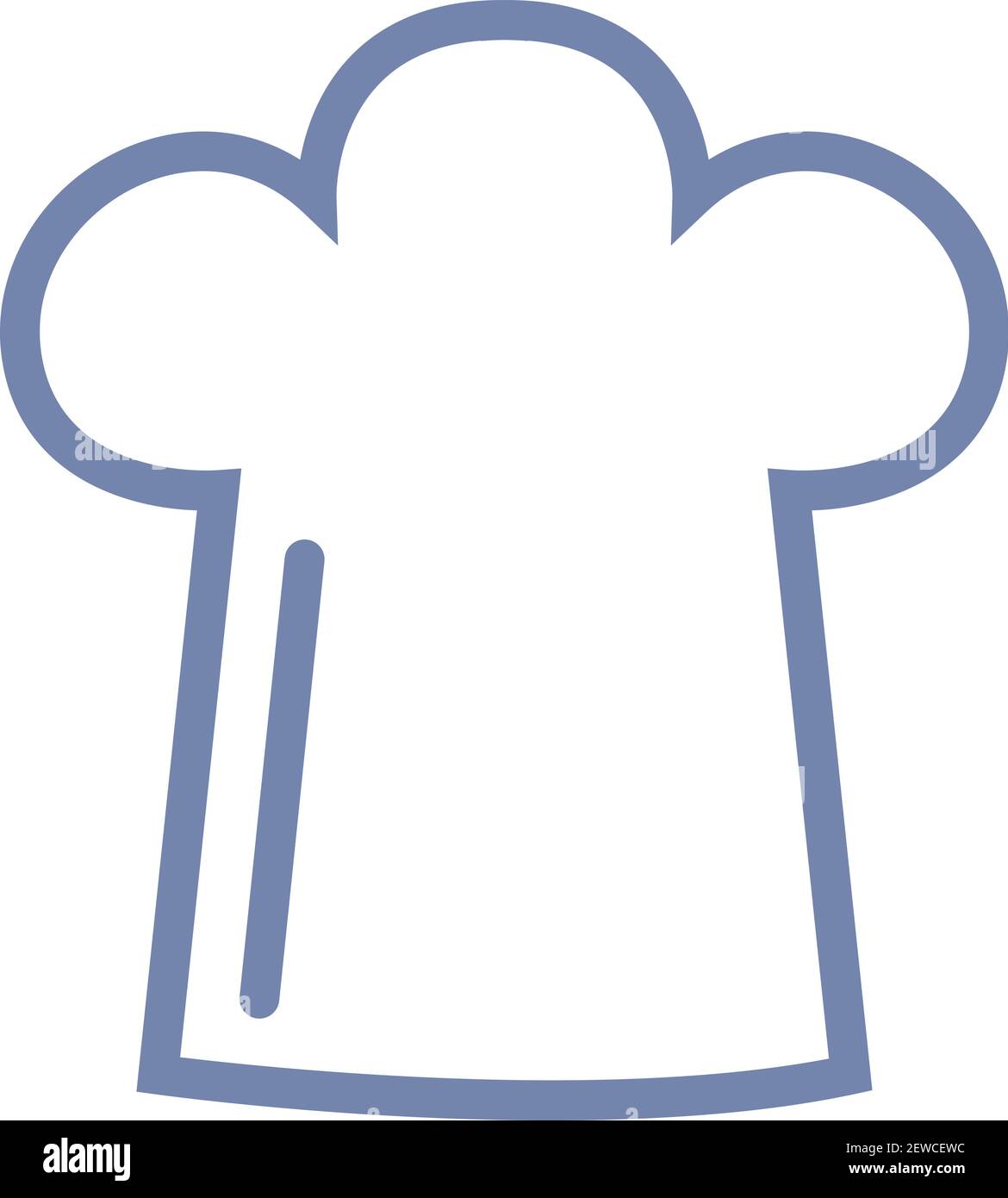 Chefs weißer Hut, Illustration, Vektor auf weißem Hintergrund. Stock Vektor