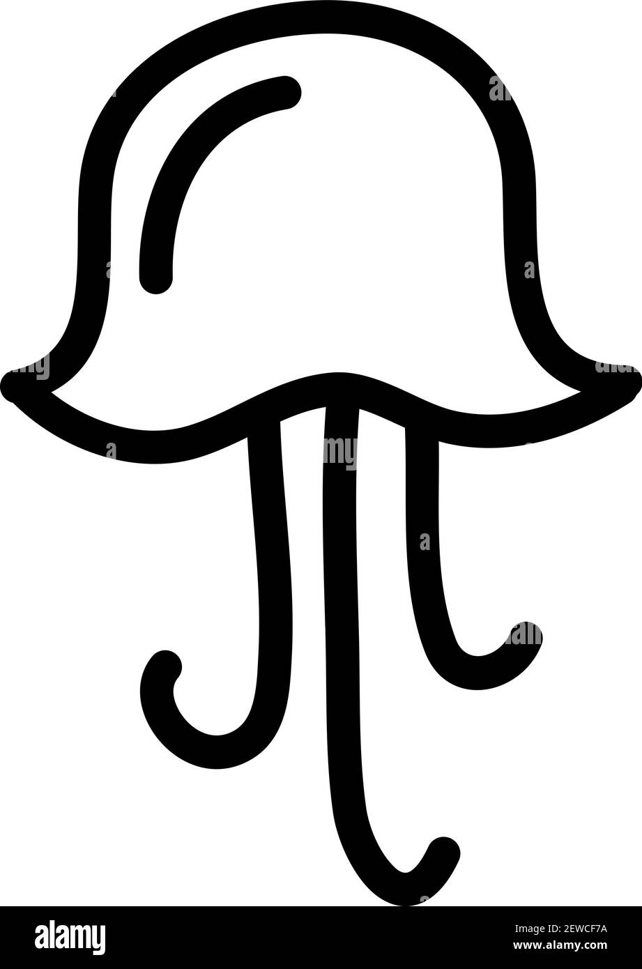 Transparente Qualle, Illustration, Vektor auf weißem Hintergrund. Stock Vektor