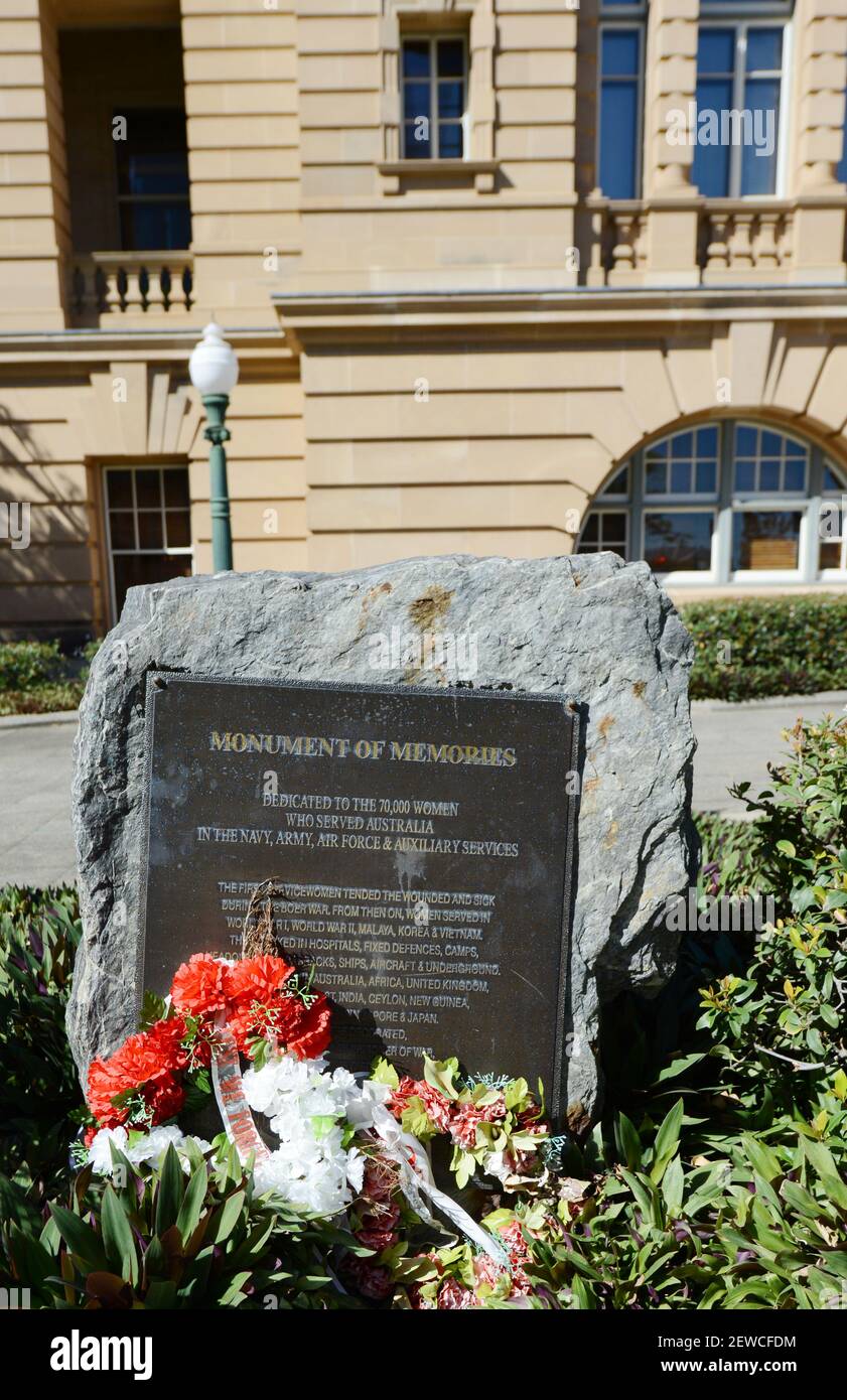 Das Monument of Memories im Queens Garden in Brisbane, Australien. Stockfoto