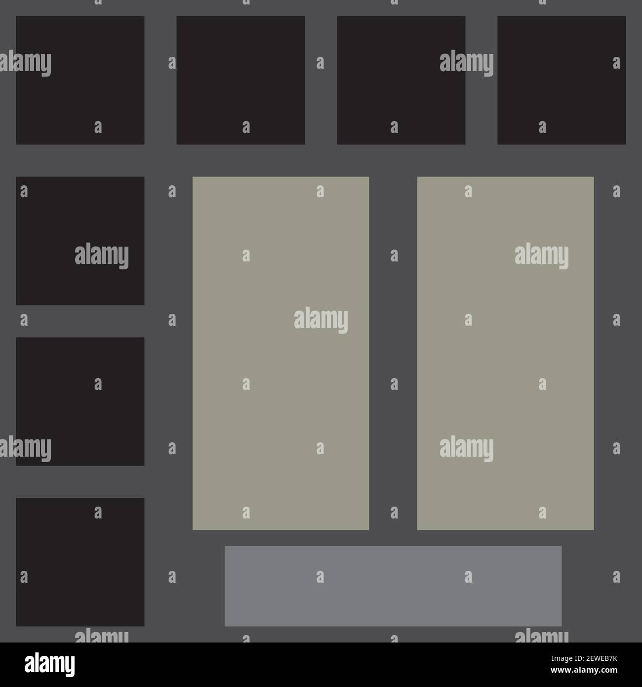 Ein abstraktes, neutrales Graustufen-Block-Textfeld-Layout-Hintergrundbild. Stock Vektor