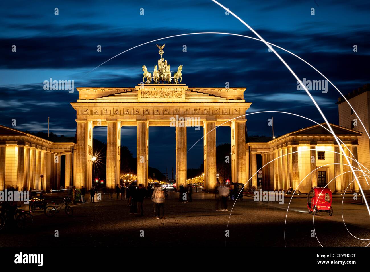 Berlin Brandenburger Tor Long Exposure Stockfoto